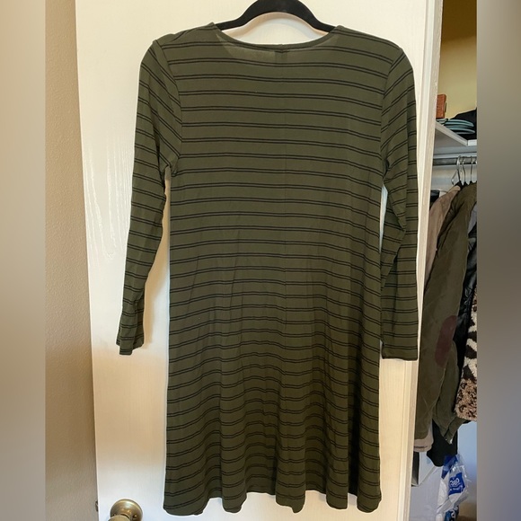 Women’s Old Navy Green and Black Striped Dress - Picture 2 of 3